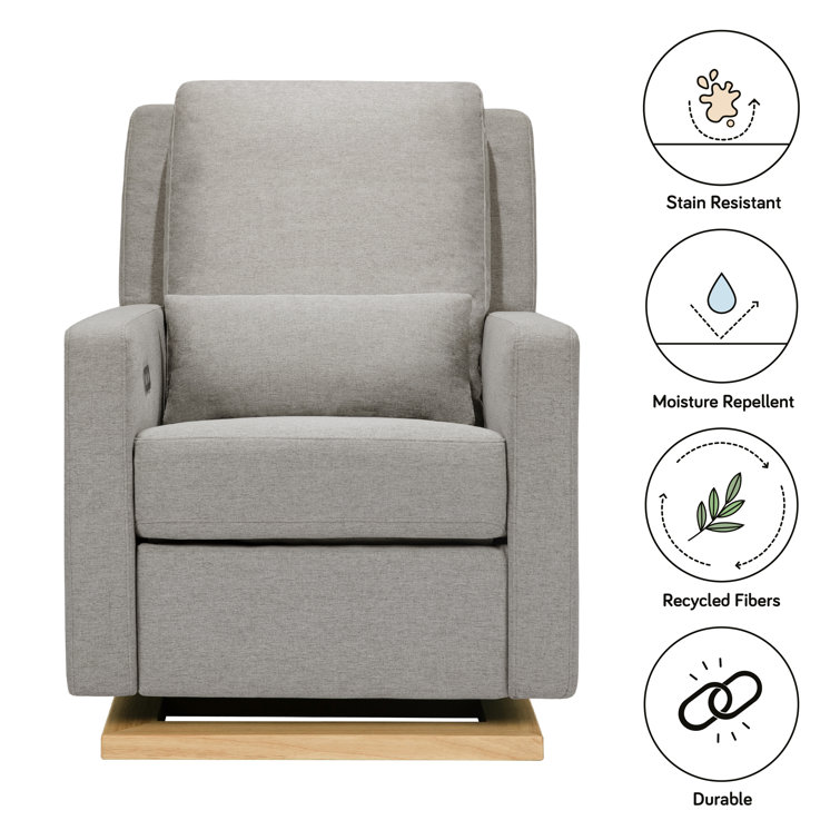 Sigi 34" Performance Grey Eco-Weave Electronic Recliner with USB