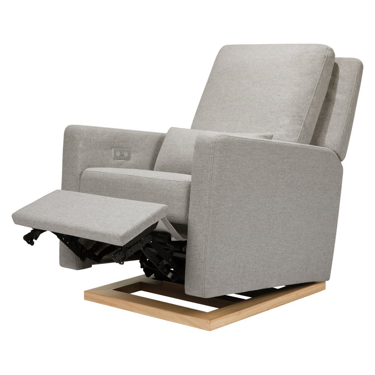 Sigi 34" Performance Grey Eco-Weave Electronic Recliner with USB