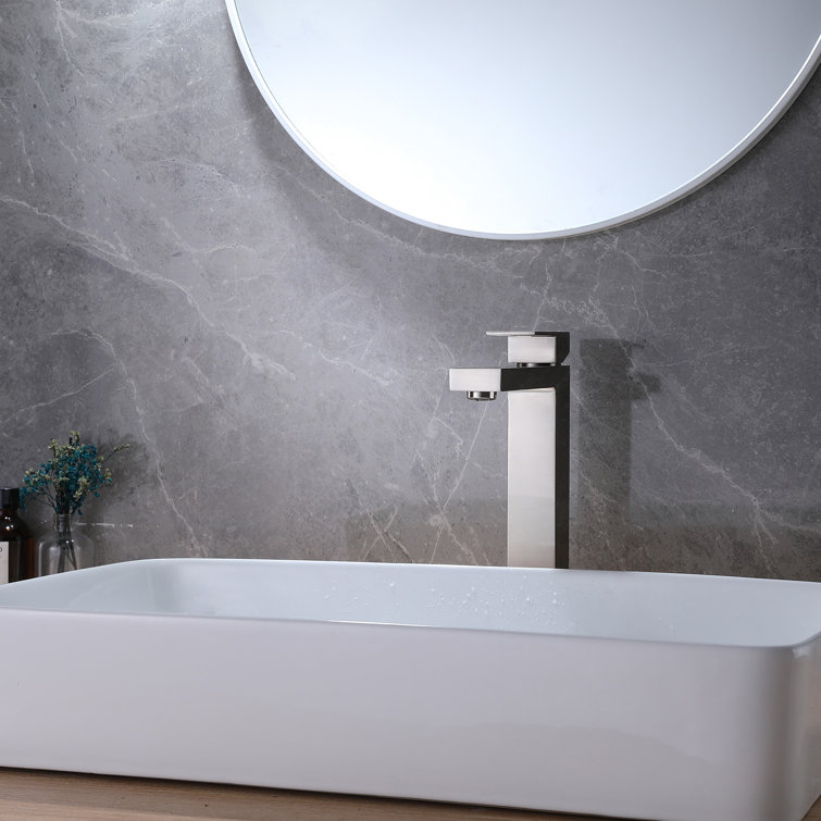 Brushed Nickel Single Handle Vessel Sink Bathroom Faucet