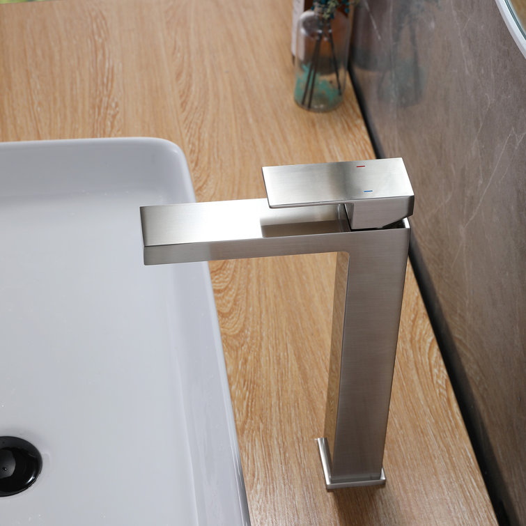 Brushed Nickel Single Handle Vessel Sink Bathroom Faucet
