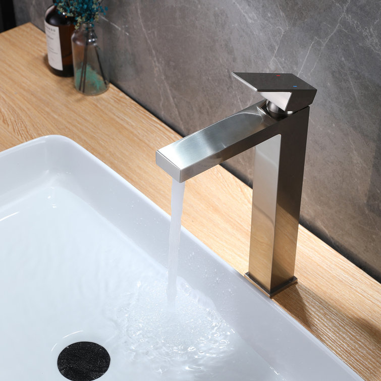 Brushed Nickel Single Handle Vessel Sink Bathroom Faucet