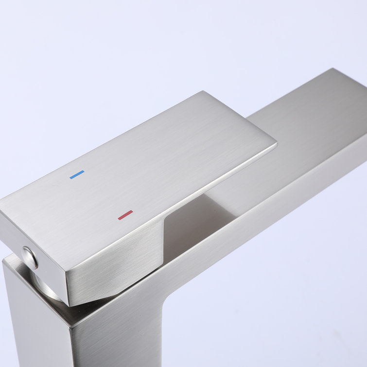 Brushed Nickel Single Handle Vessel Sink Bathroom Faucet