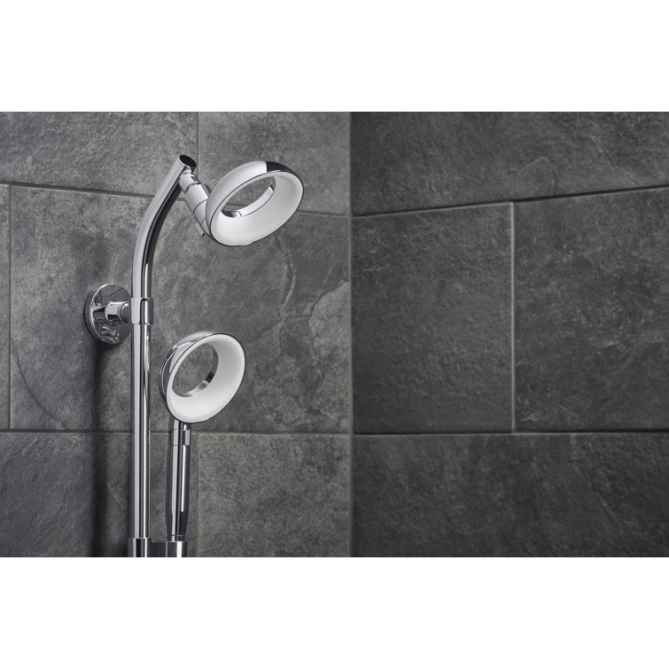 Polished Chrome Wall Mount Shower Column Kit with Handshower