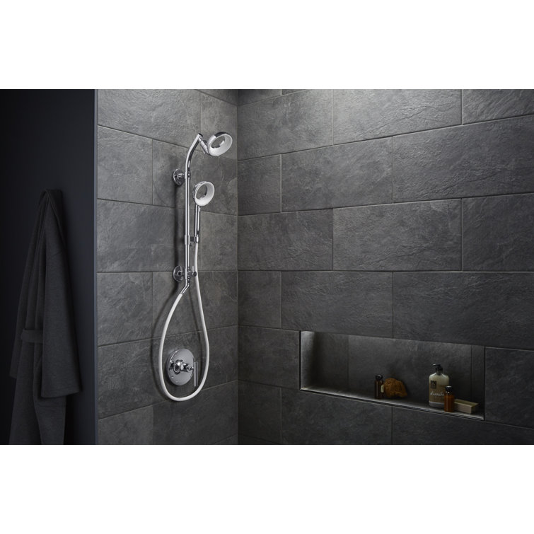 Polished Chrome Wall Mount Shower Column Kit with Handshower