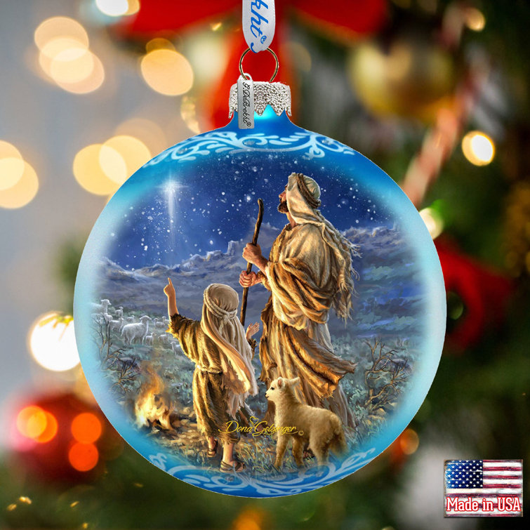 Limited Edition Handcrafted Glass Shepherd Ornament