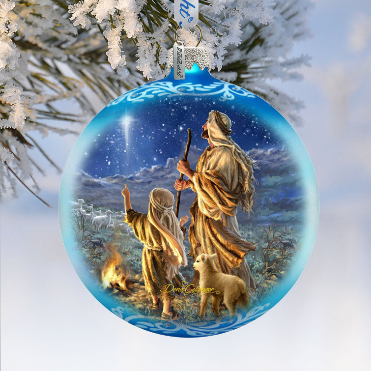 Limited Edition Handcrafted Glass Shepherd Ornament