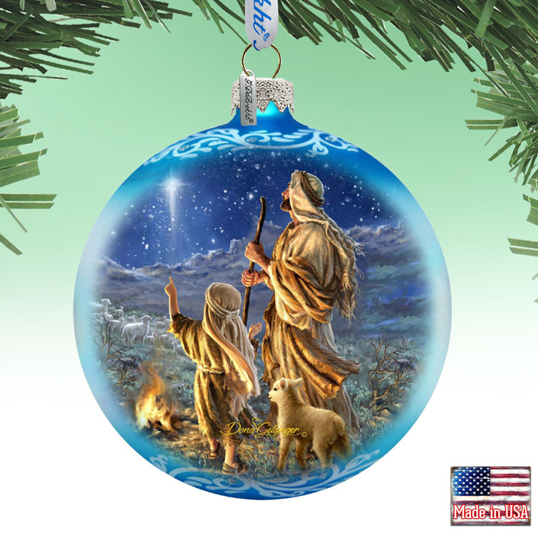 Limited Edition Handcrafted Glass Shepherd Ornament