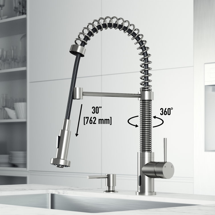 Stainless Steel Touchless Pull-Down Kitchen Faucet with Spray