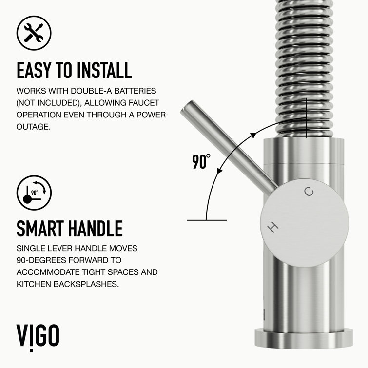 Stainless Steel Touchless Pull-Down Kitchen Faucet with Spray