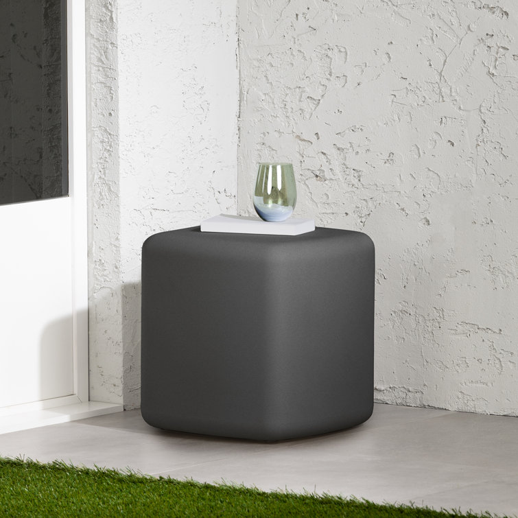Dalya 16'' Dark Gray Polyethylene Outdoor Side Table