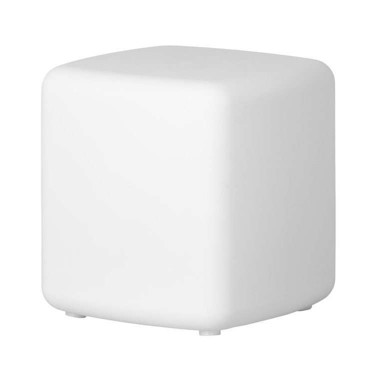 Dalya 16'' White Polyethylene Resin Outdoor Side Table