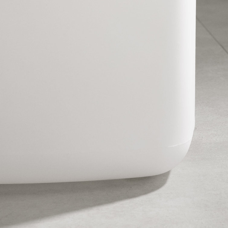 Dalya 16'' White Polyethylene Resin Outdoor Side Table