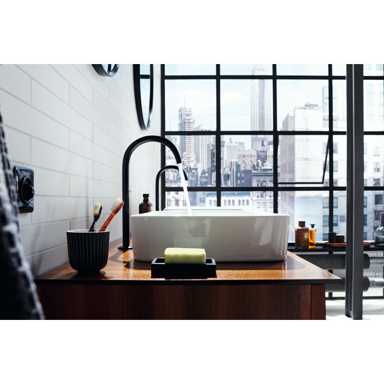 Tall Chrome Solid Brass Single Hole Vessel Faucet