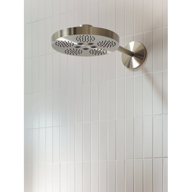 Brushed Nickel 11" Modern Wall Mounted Rain Shower Head