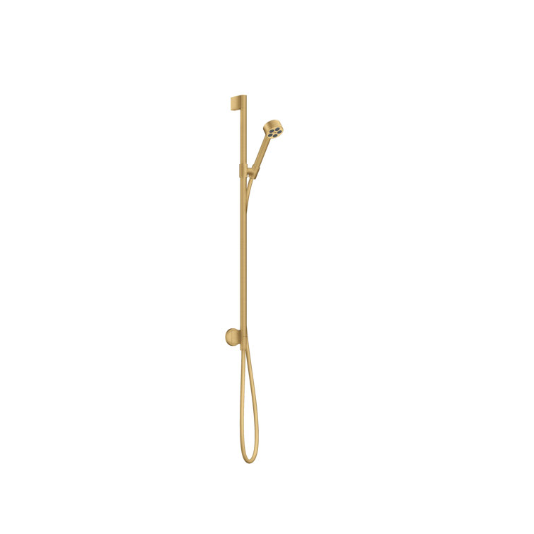 Brushed Gold Adjustable Height Handheld Rain Shower Set