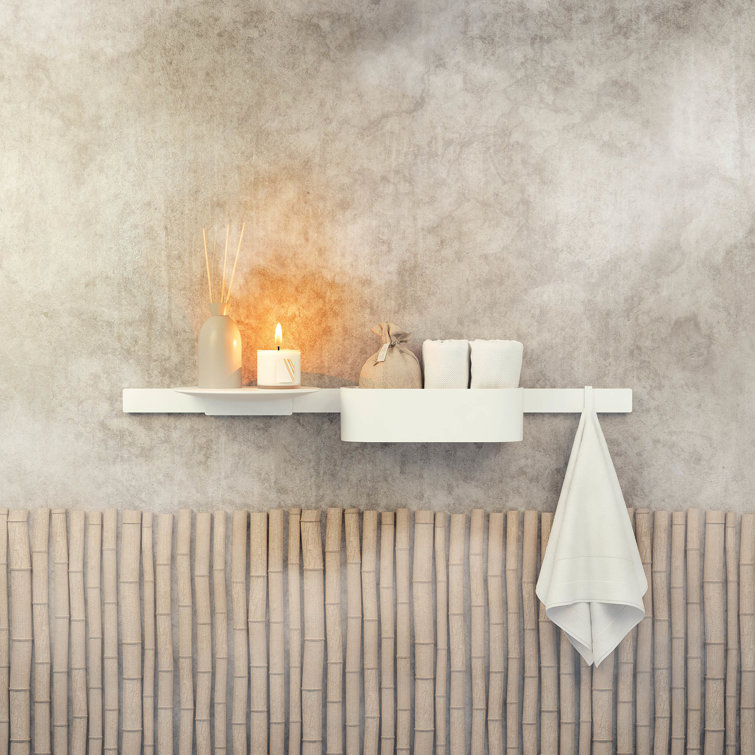Matte White 20" Modern Wall Mount Rail