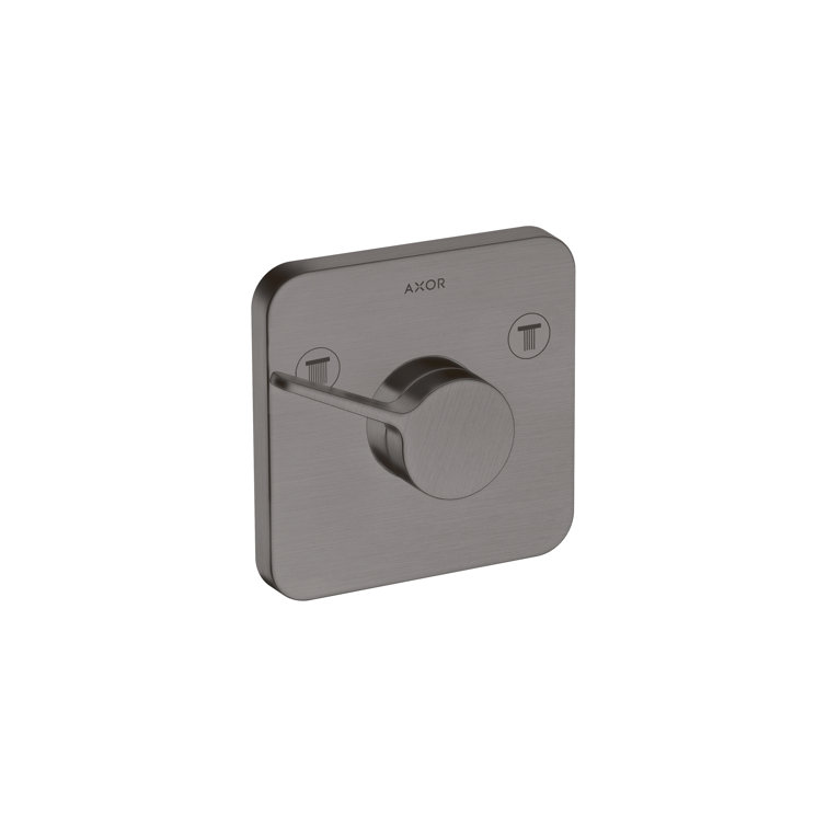 Modern 5" Brushed Black Chrome Diverter Valve Trim