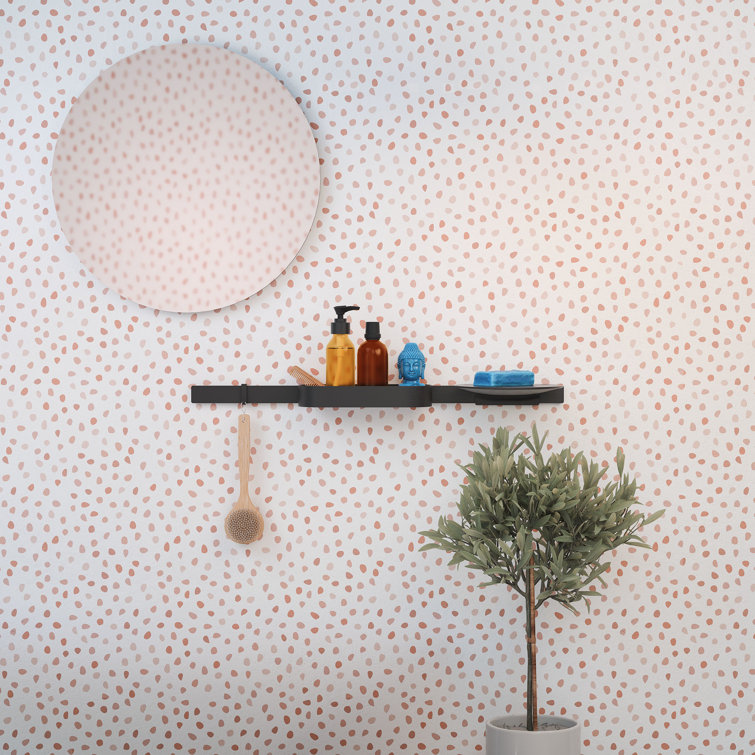 Matte Black Plastic Floating Wall Shelf