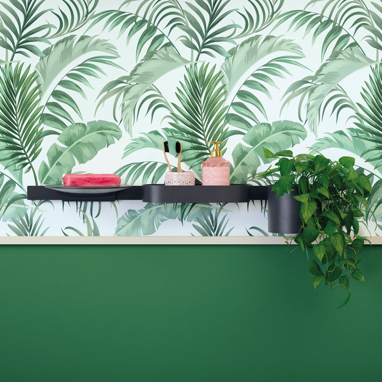 Matte Black Plastic Floating Wall Shelf