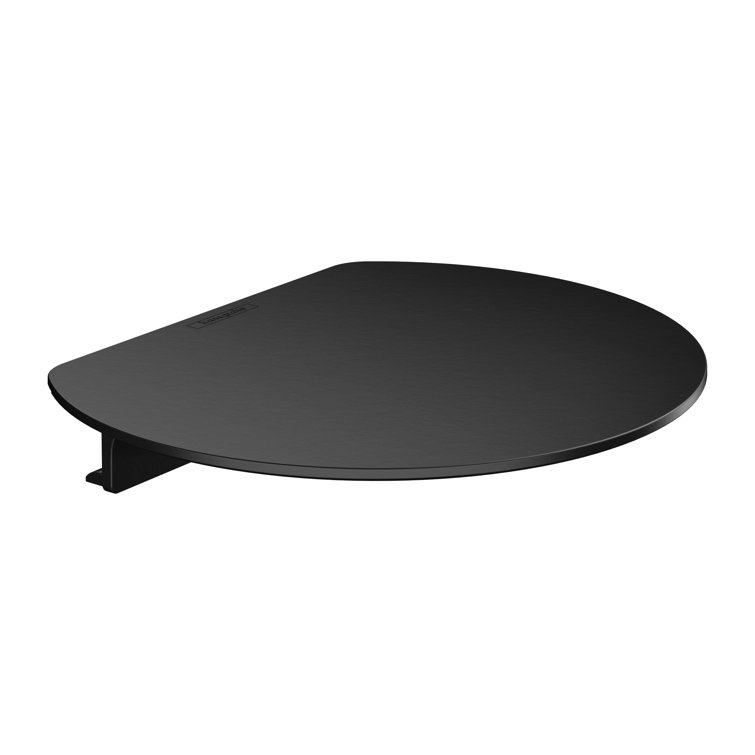 Matte Black Plastic Floating Wall Shelf
