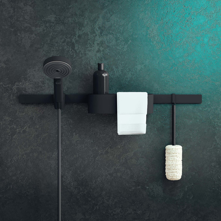 Slim Matte Black Modern Wall Mount Towel Hooks