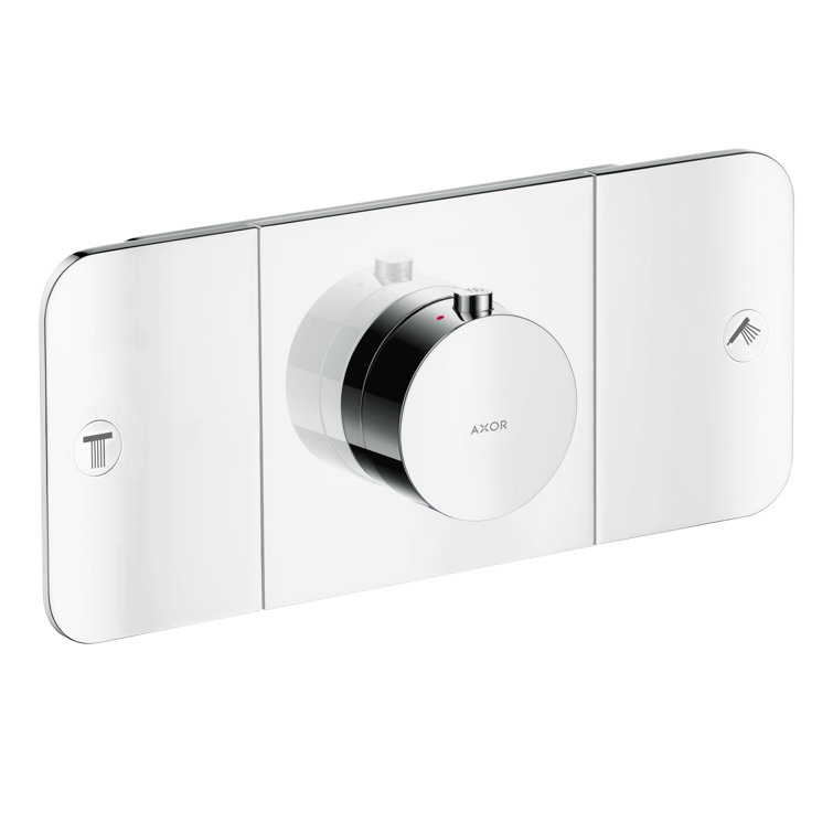 Modern Chrome Wall-Mounted Thermostatic Shower Valve Trim