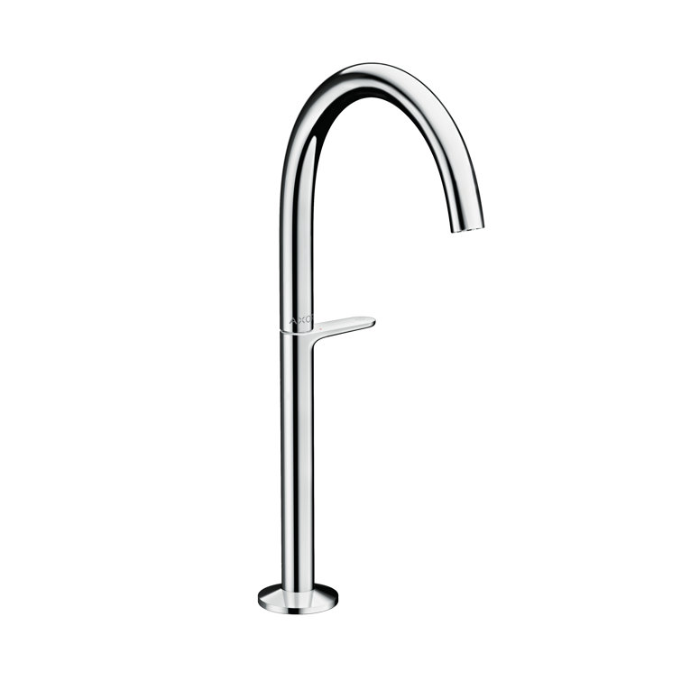 Tall Chrome Solid Brass Single Hole Vessel Faucet