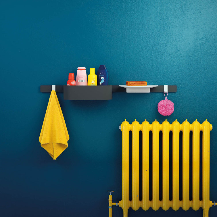 Matte Black Modern Wall-Mounted Double Towel Hook