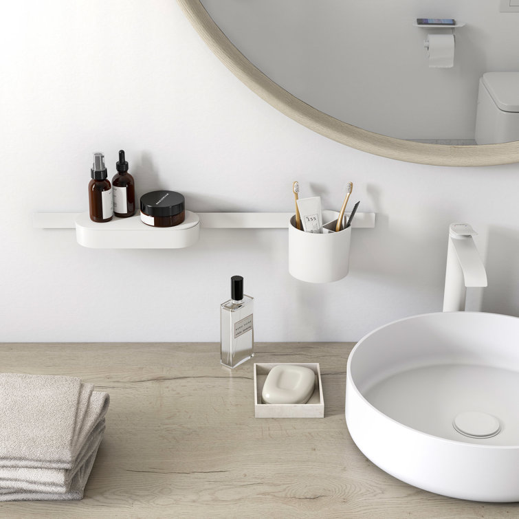 Matte White 20" Modern Wall Mount Rail
