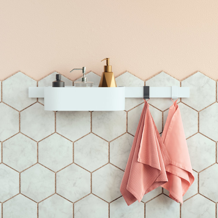Matte Black Modern Wall Mount Wide Towel Hook