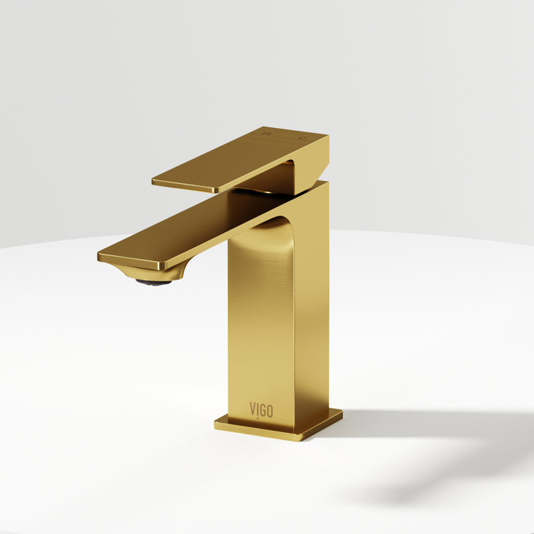 Dunn Matte Brushed Gold Single-Handle High-Spout Bathroom Faucet