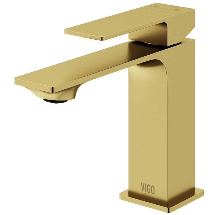 Dunn Matte Brushed Gold Single-Handle High-Spout Bathroom Faucet