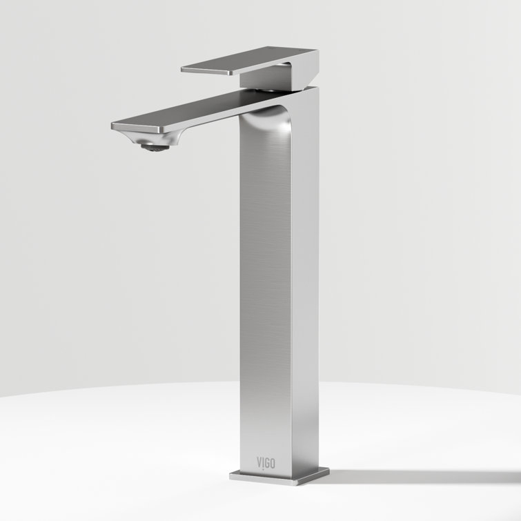 Dunn Brushed Nickel Tall Vessel Bathroom Faucet