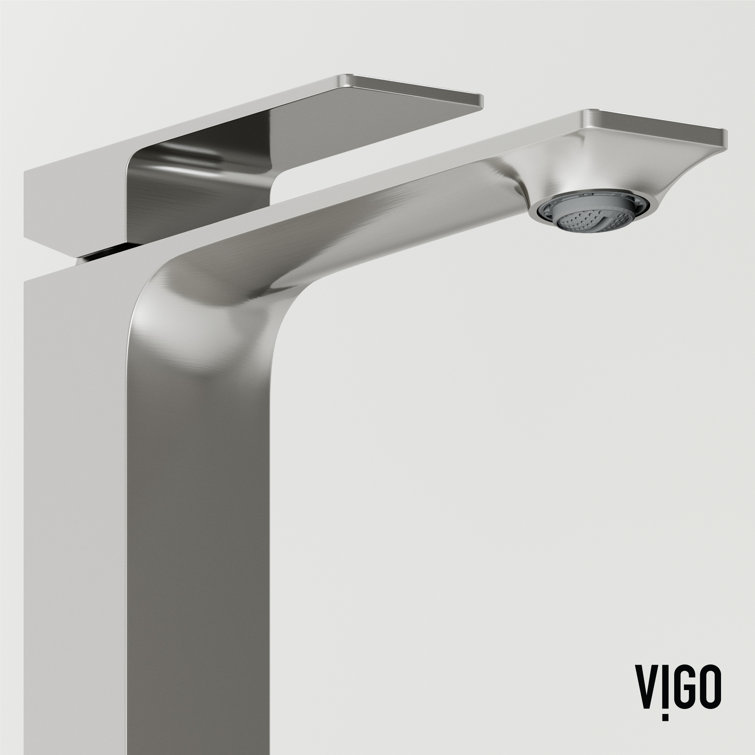 Dunn Brushed Nickel Tall Vessel Bathroom Faucet
