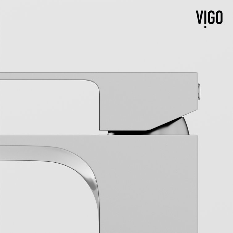 Dunn Chrome Rectangular High-Spout Single-Handle Bathroom Faucet