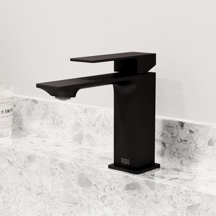 Dunn Matte Black Single Handle Bathroom Faucet
