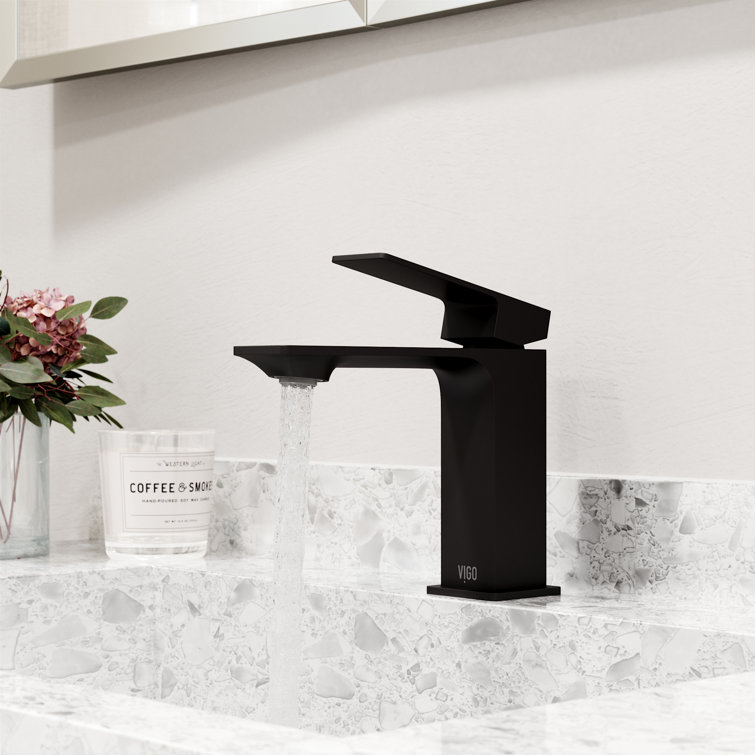 Dunn Matte Black Single Handle Bathroom Faucet