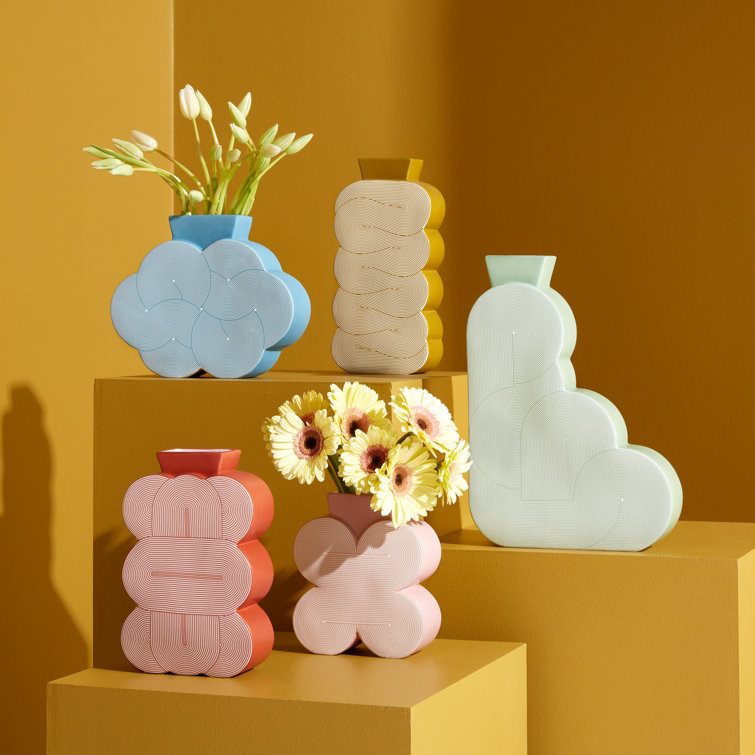 Large Yellow Porcelain Novelty Table Vase