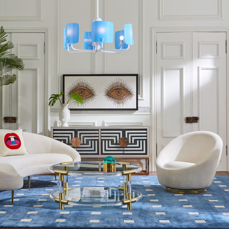 Bergamo Snow Velvet Swivel Papasan Chair with Gold Metal Legs