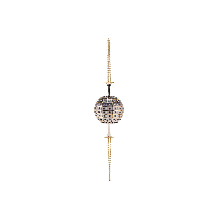 Elegant Porcelain Easter Ornament with Gold Accents