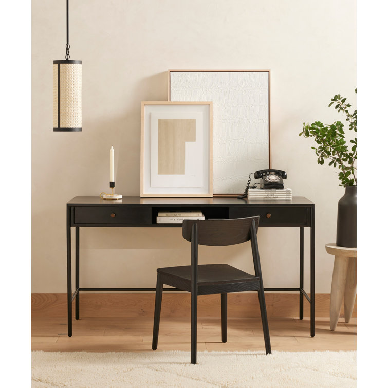 Maddie Black Solid Wood Upholstered Side Chair