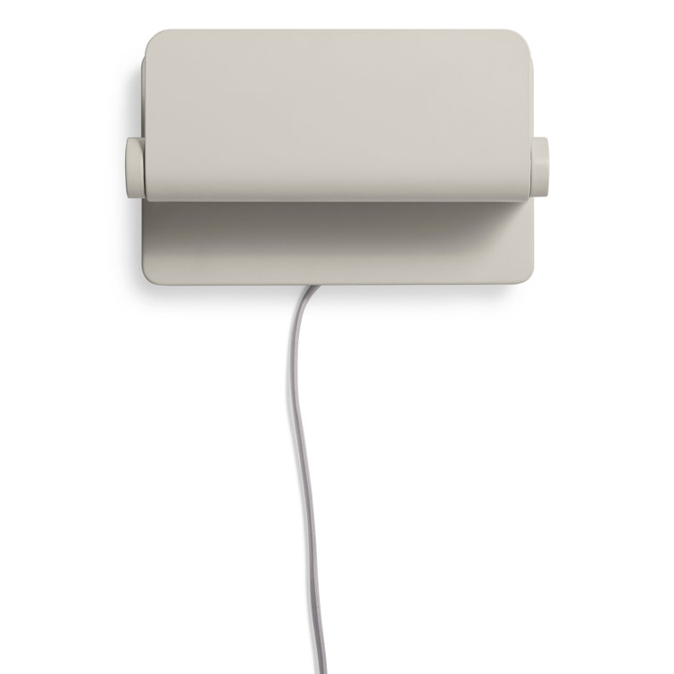 Putty Gray Metal Pivoting Shade Sconce