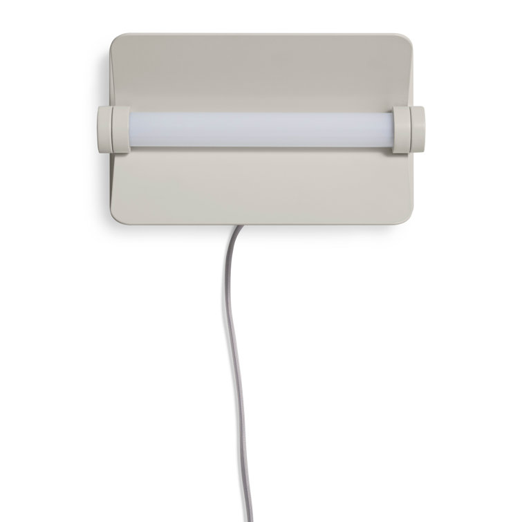 Putty Gray Metal Pivoting Shade Sconce