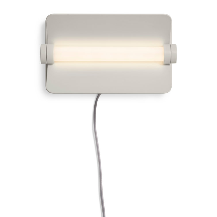 Putty Gray Metal Pivoting Shade Sconce