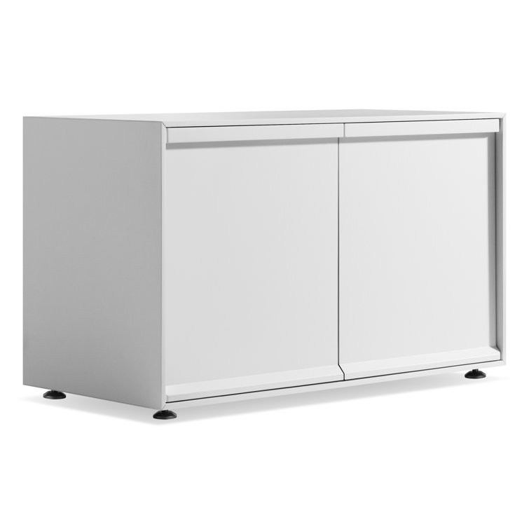 White Matte Painted 2 Door Wood Credenza