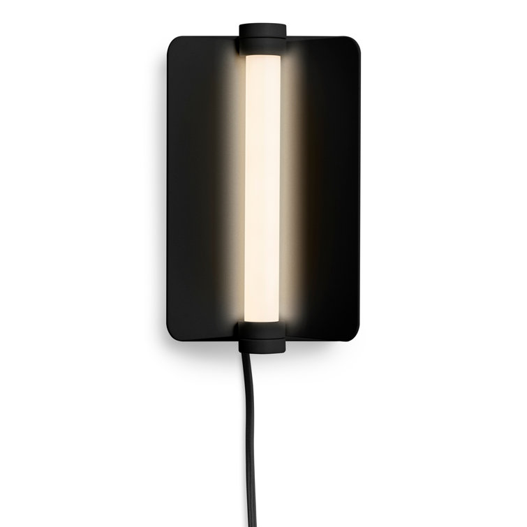 Black Metal Pivoting Shade Wall Sconce