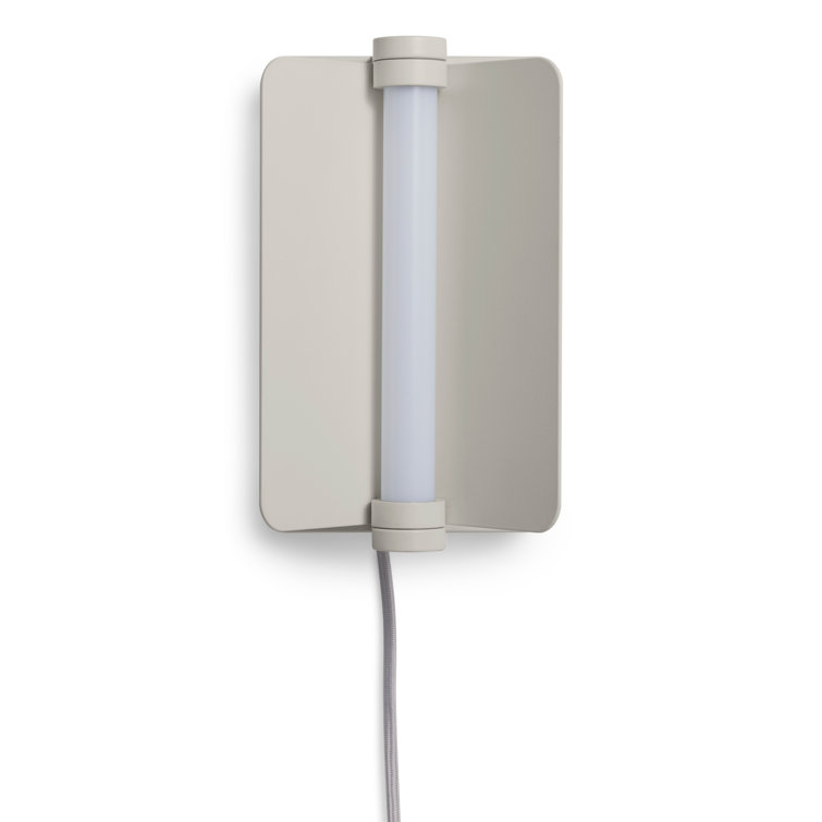 Putty Gray Metal Pivoting Shade Sconce