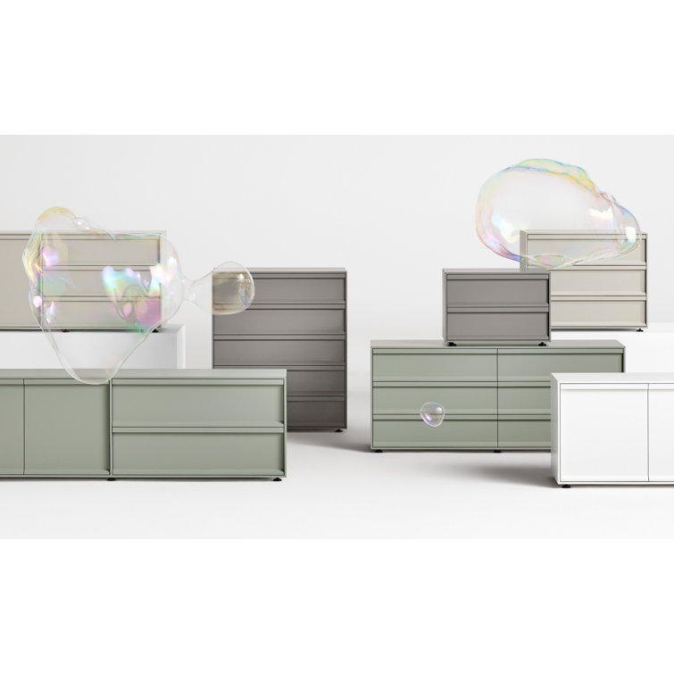 White Matte Painted 2 Door Wood Credenza