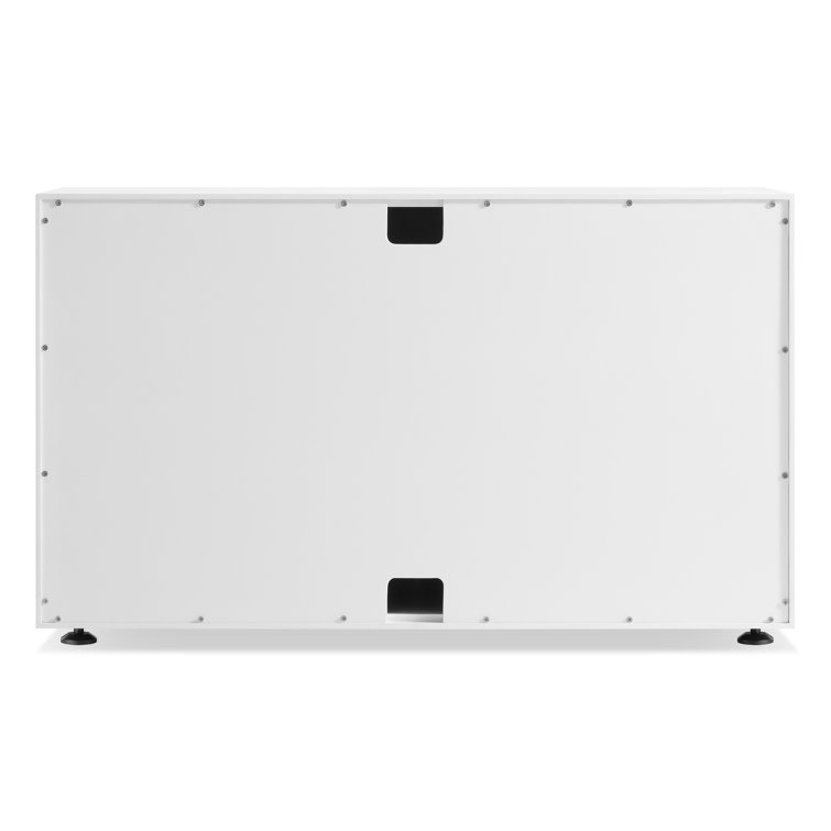 White Matte Painted 2 Door Wood Credenza