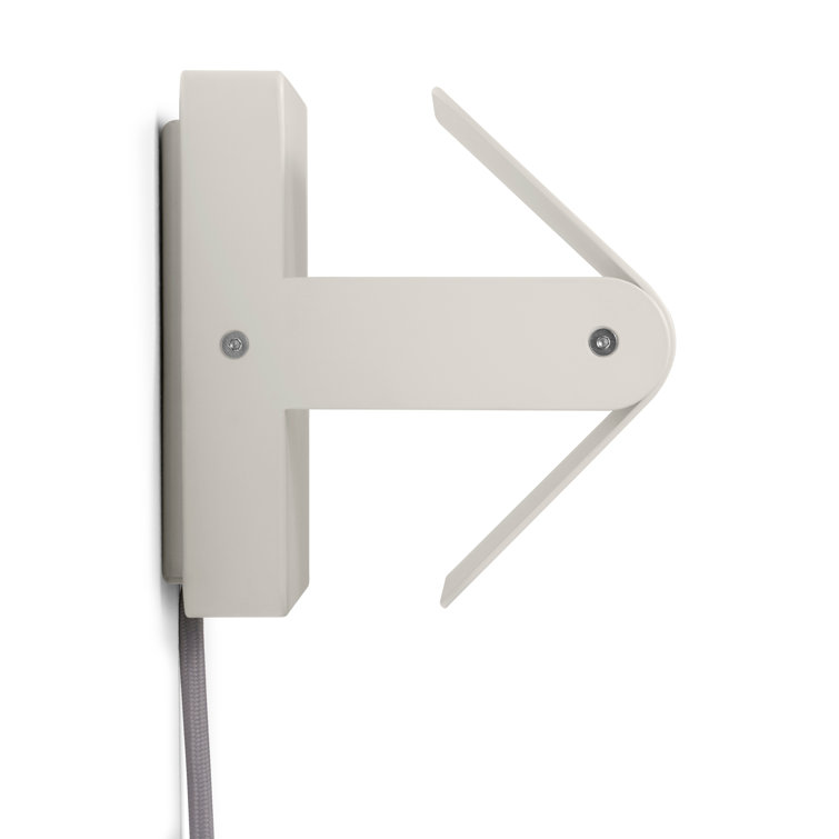Putty Gray Metal Pivoting Shade Sconce
